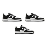 3 Pares De Tênis Nike Air Force 1 Panda Tamanho: 37 Original