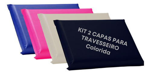 Kit C/2un Capa Travesseiro Napa Reforçada Colorida 50x70cm