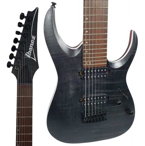 Guitarra Rga742fm 7 Cordas Hh Transparent Gray Flat Oferta