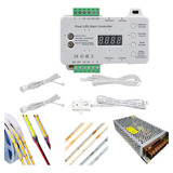 Kit Controlador Luz Escalera Pixel 15 Metros Tira Led 24v 