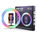 Aro Luz Led Profesional Rgb 14 PLG 36cm 