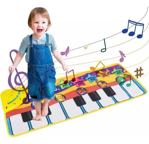 Alfombrilla Piano Musicales 13 Teclas Niños 72x28