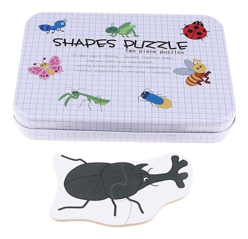 Puzzle De Animales De Madera Para Niños Pequeños Insecto