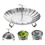 Vaporera Hervir Verduras Cocina Plegable De Acero Inoxidable