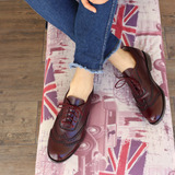 Zapato Bostoniano Casual Para Dama Tacón Bajo Oxford Mocasin