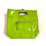 Cartera De Mano Vinil Verde Marca Xoxo Usada 26x26 Cms