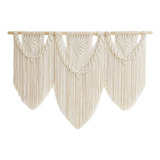 Chic Grande Macramé Borla Tapiz Pared Colgante Decoración