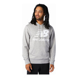 Hoodie New Balance Essentials Para Hombre-gris Claro