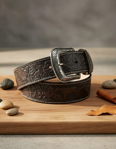 Cinto Vaquero Troquelado Artesanal. | MercadoLibre