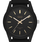 Reloj Q&q Unisex Vs12j005y Barras Doradas Sumergible 100m