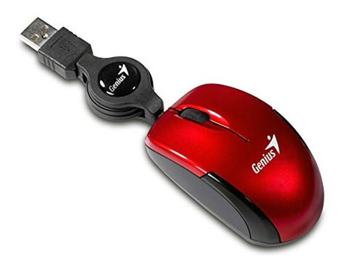 Mouse Mini Genius  Micro Traveler Ruby Cable Retractil Usb