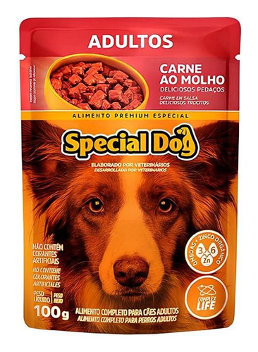 Sachê Special Dog Cães  Adultos  Sabor Carne 100g
