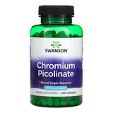 Picolinato De Cromo 200mcg Chromium Picolinate 200cp Swanson