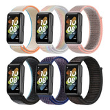 6 Correas De Nailon Para Huawei Band 7 Extensible Para Reloj