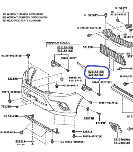 Base Derecha Parachoque Delantero Hilux Revo 2015-2020 Foto 6