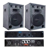 Dos Bafles De15 3 Vias  + Amplificador Pm120 Combo Dancis