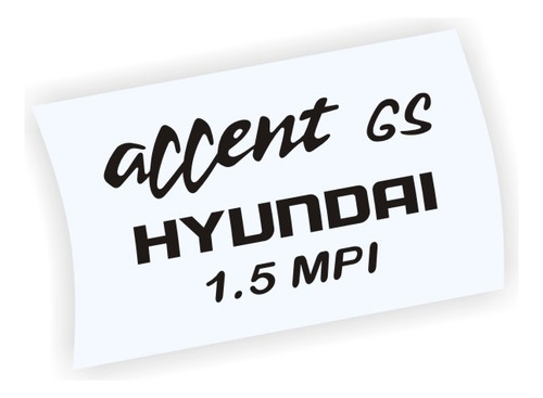 Calcomanas De Hyundai Accent Gls Gs Gl 1.5 Mpi Foto 3