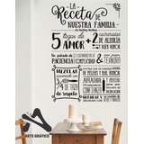 Vinilo Frases Para Cocina La Receta 100x150