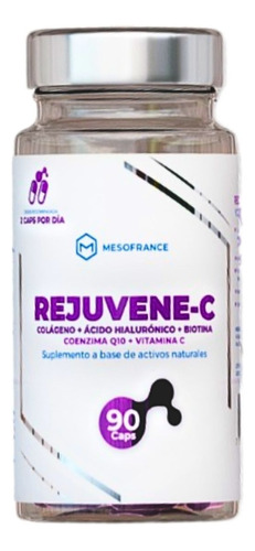 Cápsulas Colágeno Ácido Hialurónico Biotina Q10 Rejuvene-c