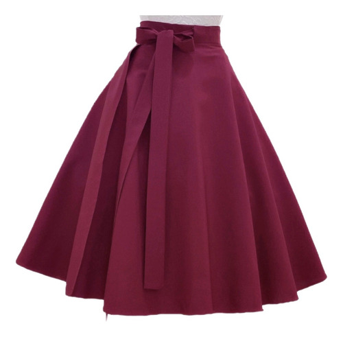 Sáia Social Envelope Godê Total Cor Marsala Moda Modesta