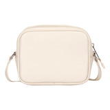 Bolsa Crossbody Tommy Jeans Para Mujer Aw0aw15828 Acabado De Los Herrajes Beige Color Beige Correa De Hombro Beige Diseño De La Tela Liso