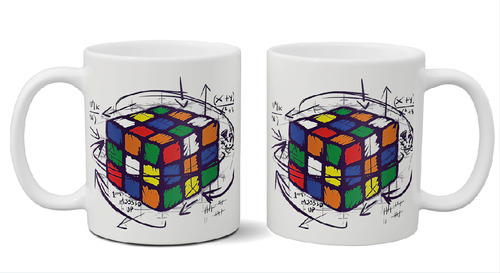 Taza De Cerámica Cubo Rubik Exclusiva Importada Ideal Regalo