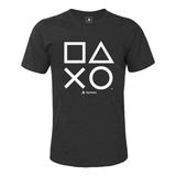 Camiseta Símbolos Playstation Licenciado Geek