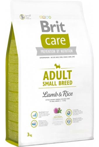 Brit Care Adulto Small Breed Lamb & Rice 3kg Razas Mascotas