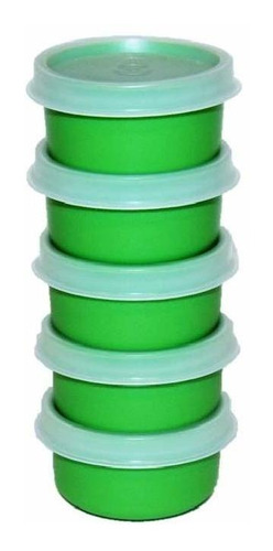 Tupperware Set Of 5 Smidgets 1 Onzas Mini Containers Green