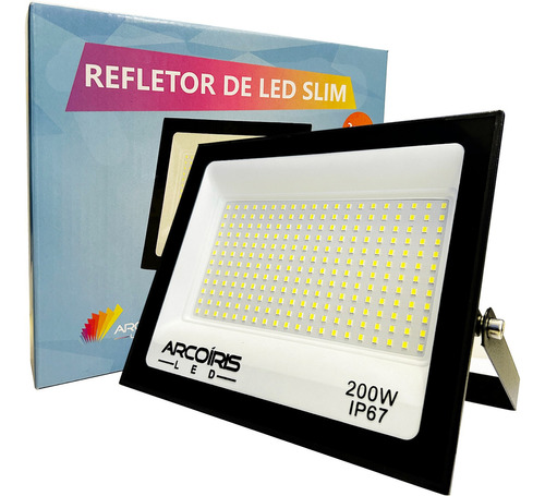 Kit 02 Luminária Holofote Refletor Super Led 200w Ip67 