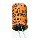 50x Capacitor Eletrolitico 1000uf/25v 105° 12,5x20mm Epcos