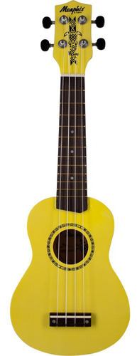 Ukulele Soprano Acústico Honu Memphis Tagima Neon Yellow Nyl Cor Amarelo