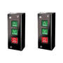 Botonera Industrial 3 Pasos Liftmaster Merik Kit 2pzs Negro Con Botones Verde Y Rojo