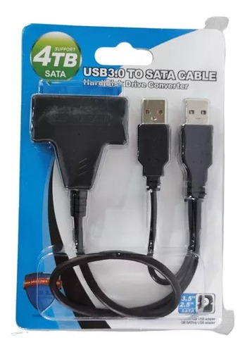 Adaptador Convertidor 30-2,0 Disco Duro Sata 1-2 Doble Usb 