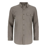 Camisa Manga Larga Juncal Melange De Hombre Gris