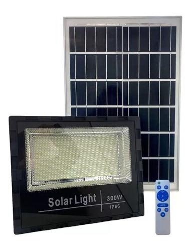 Reflector Led Solar 300w  Con Panel Y Control