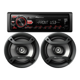 Stereo Pioneer Mvh 85 085 Usb Aux + Parlantes 6 1634 Combo