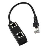 1 A 2 Socket Lan Red Ethernet Rj45 Enchufe Splitter Extender