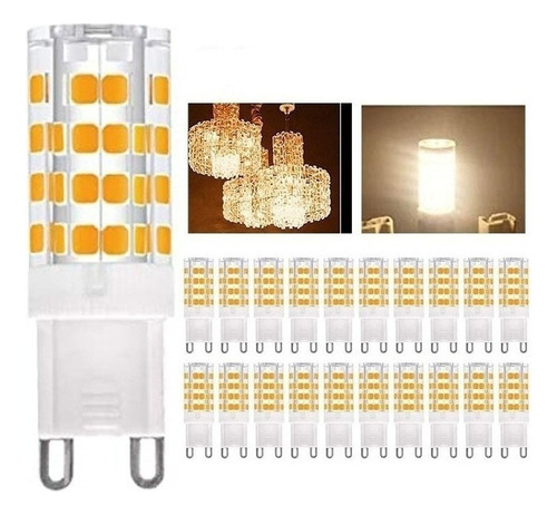 24 Focos Lámpara De Led 5 W Base G9 Cápsula Luz Cálida