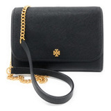 Bolso Bandolera Con Cadena Emerson De Tory Burch, Color Negr