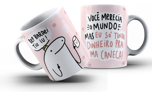 Caneca Xícara Flork Meme Bento Frases Divertida E Debochada Cor Mod. 04