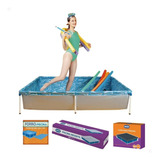 Kit Piscina Estrutural Mor 1500 Litros Azul + Capa + Forro