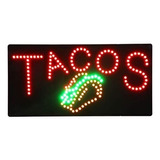 Letrero Led De Tacos De Colores Ideal Para Negocio De Tacos