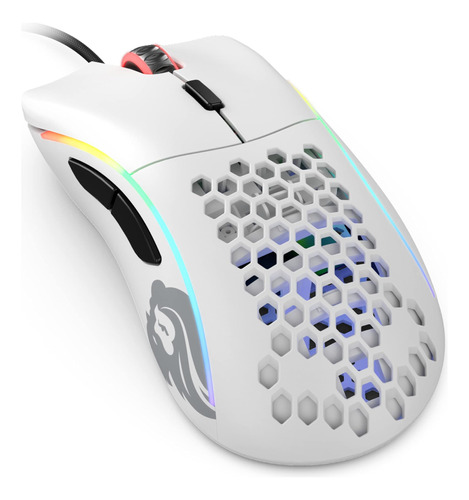 Ratón Gamer Glorius Modelo D- Honeycomb Blanco Mate