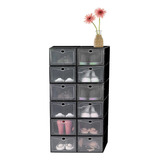 Set 12 Cajas Organizadoras Zapateras Apilables Multiusos