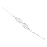 Pulsera Corazon Infinito En Plata 925 Para Parejas