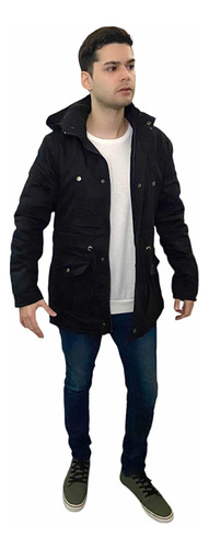 Campera Hombre Tipo Parka Con Corderito