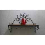 Prateleira Rústica Café Em Ferro/madeira/oferta