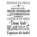 Adesivo Frase De Parede Decorativo Regras Da Praia Motivação