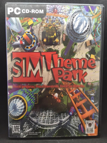 Sim Theme Park - Jogo De Pc - Original Cib + Cartão Resposta